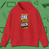 One More Rack Billiards Hoodie, front view, in Red earns respect before the first shot